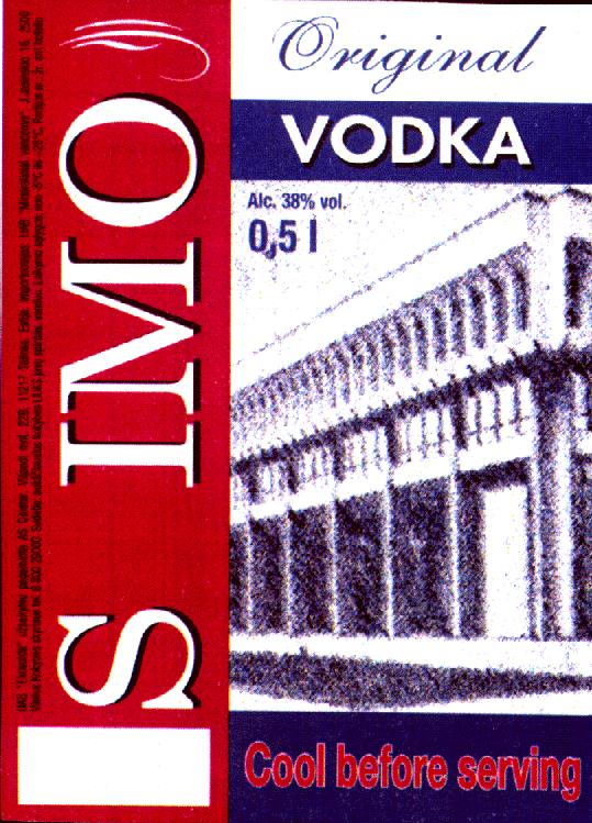 Prekės ženklas: S IMO Original VODKA Cool before serving